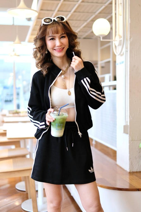 MINA Women Track Co-Ord Suits Jacket with Mini Skirts